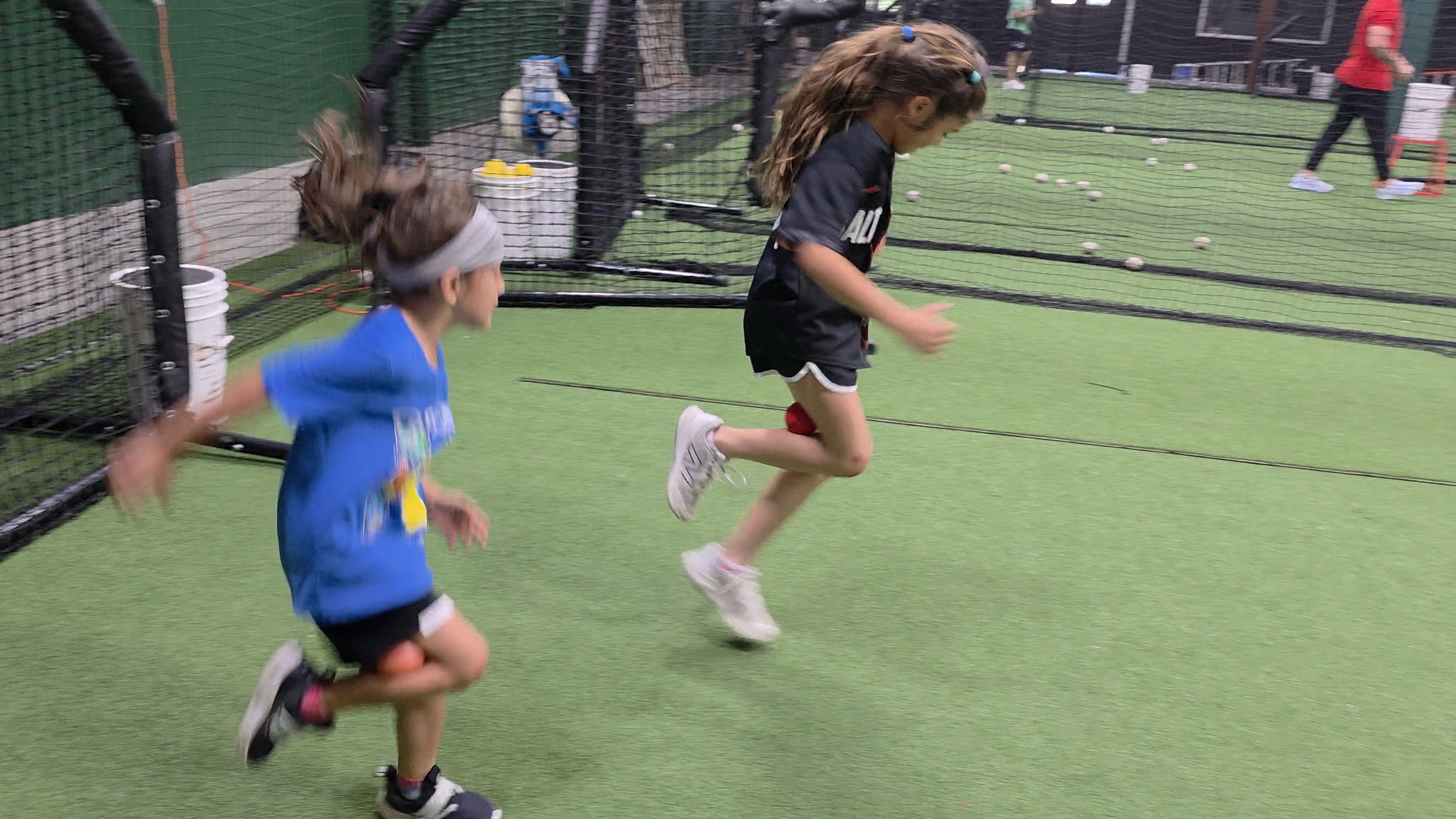 Young athletes training